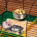 Okllen 4 Pack Bird Feeding Dish Cups, Detachable Stainless Steel Bird Food Bowls - Image 6