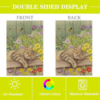 Sleeping Cat Garden Flag Double Sided Home Decorative, Spring Summer Garden - Image 5