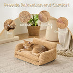 Hollypet Cat Bed Fluffy Plush Mutifuctional Double-Layer Soft Pet Couch - Image 6
