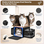 Top and 2 Sides Expandable Cat Carrier 18x11x11, TSA Airline Approved Dog - Image 5