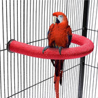 U Shape Parrot Perch Stand Toy Bird Platform Sand Paw Grinding Clean Stick by FrgKbTm