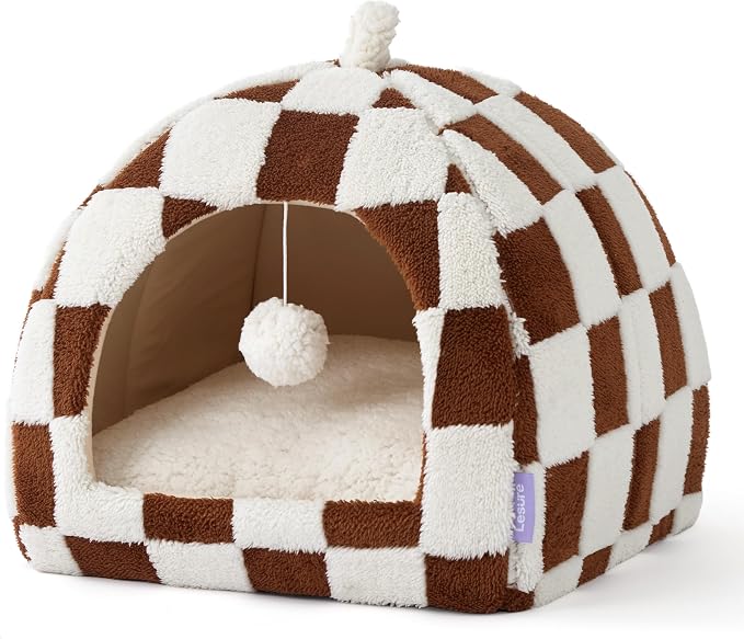 Lesure Cute Cat Beds for Indoor Cats - 2 in 1 Cat Cave Bed for Kittens and - Image 6