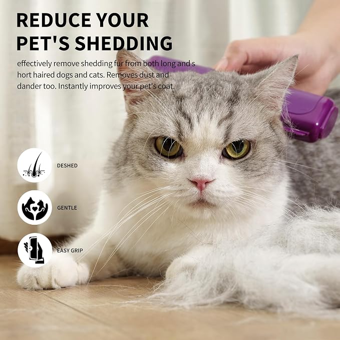 Multi-Pet Deshedding Brush & Shedding Blade - Image 2