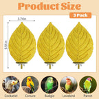 3 Pcs Bird Perch Resin Bird Beak Grinding Stone Leaf Shape Perch Stand Foot - Image 3