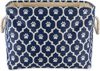 Bone Dry Pet Storage Collection Lattice Paw Print, Nautical Blue, Large - Image 3