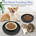 BNOSDM 2 PCS Dog Feeding Mat Black Silicone Pet Food Mats Waterproof - Image 7