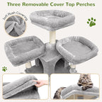 Globlazer Big Cat Tower for Indoor Cats, 80inch Cat Tower for Multiple Adult - Image 3
