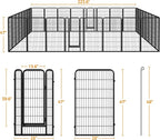 Yaheetech Dog Playpen Outdoor, 47 inch 32 Panels Dog Pen Indoor Heavy Duty - Image 7