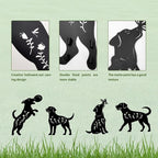 4 Pack Dog Metal Garden Decorative Stakes, Weather Proof Puppy Silhouette - Image 5