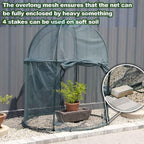 Round 4'x4' Large Plant Mesh Cover 4.9FT Tall Crop Netting Cage Pest Guard Cover - Image 7