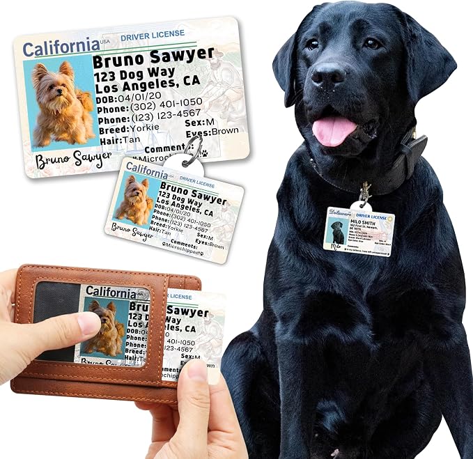 PawFurEver Personalized Dog Driver License ID Tag by PawFurEver