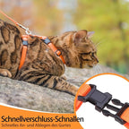 PUPTECK Adjustable Cat Harness and Leash Set Escape Proof Kitten Strap Collar - Image 7