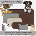 SINLAND Microfiber Pet Bowl Mat Dog Cats Feeding Mats - Image 8