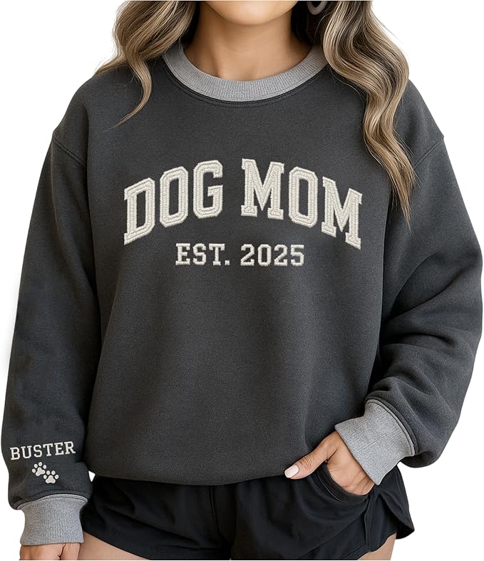 NAZENTI Personalized Dog Sweatshirt, Custom Photo Shirts, Dog Embroidered Shirt by Nazenti