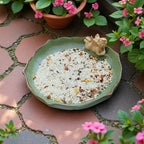 Ceramic Ground Bird Bath Bowl for Outside, BirdBath Bowl Only, Ground Bird - Image 4