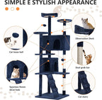 BestPet | 70" Cat Tree Tower | Navy Blue | Sturdy, Hanging Cat Toys, - Image 6