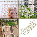 Bird Swing Climbing Rope Net Toys 14" x 24" Parakeet Hemp Rope Perch Swing - Image 6