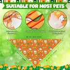 Abbylike 50 Pcs St Patrick's Day Dog Bandanas Bulk Green Shamrocks Bandanas - Image 3