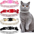 Weewooday 4 Pieces Rhinestones Cat Collars Breakaway Cat Collar by Weewooday