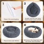 Dogs Bed for Small Dogs, Anti-Anxiety Washable Round Bed - Image 7
