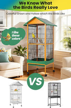 Garvee Bird Cage, w/Removeble Tray, Waterproof Roof, Lockable Caster, Indoor& - Image 7