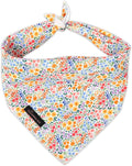 ARING PET Girl Dog Bandana, Spring Summer Daisy Floral Pet Bandana Scarf by ARINGPET