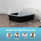 IRIS USA XX-Large Cat Litter Box, Open Top Extra Large Litter Box - Image 2