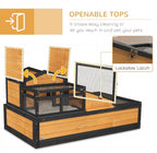 PawHut 3- Room Tortoise House Habitat - Image 4