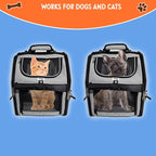 Expandable Pet Backpack Carrier – Dog & Cat, Bonus 2 Collapsible Pet Bowls - Image 9