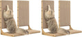 Zakkart 4-Pack Cat Scratching Board, 25.6'' Tall Cardboard L Shape Vertical Cat by Zakkart