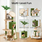 Erinnyees 57" Coconut Cat Tree for Indoor Cats, Spacious Platform, - Image 4
