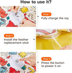 Potaroma Interactive Cat Feather Toys, Hide and Seek Concealed Moving Feather - Image 6