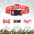 Christmas Dog Collar with Buckle Adjustable Safety Nylon Collars - Image 3