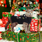 Christmas Dog Sweaters Xmas Pet Outfit Clothes Cute Black Snowman Costume Puppy - Image 8