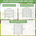 10 Panels No Dig Decorative Outdoor Garden Fence, 24in x20ft Animal Barrier - Image 7