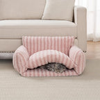Hollypet Cat Bed Fluffy Plush Mutifuctional Double-Layer Soft Pet Couch - Image 6