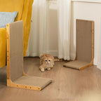 Cardboard Cat Scratcher, 23 Inch L Shape Scratch Pad Wall Mounted, Vertical - Image 8