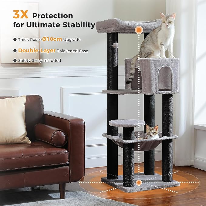 Large Cat Tree with Reinforced Scratching Posts - Image 6