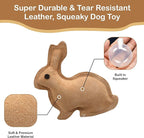 SPOT Dura-Fused Leather Rabbit Dog Toy – Durable Real Leather & Jute Chew Toy - Image 4