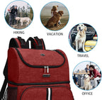 BAGLHER Pet Travel Bag, Double-Layer Pet Supplies Backpack, Pet Travel Backpack - Image 8