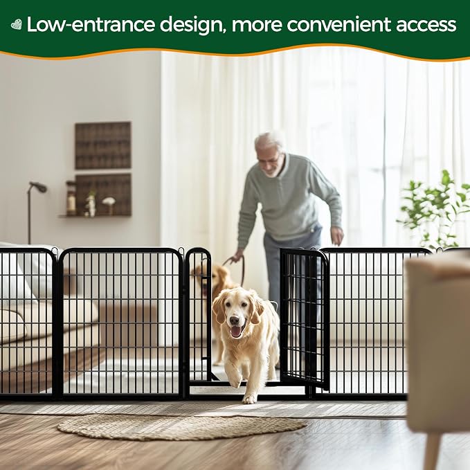 Yaheetech Dog Playpen Outdoor, 32 inch 16 Panels Dog Pen Indoor Heavy Duty - Image 4
