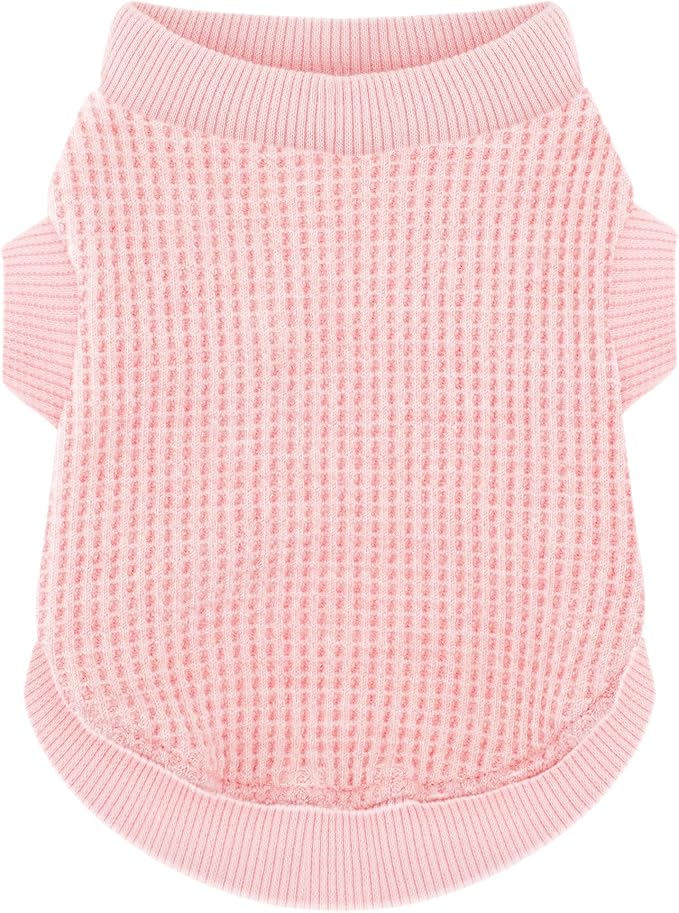 Cozy and Functional Dog Shirts for Small Puppies: Stretchable Pink Attire by Paiaite