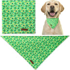 St. Patrick's Day Dog/Cat Kerchief, Shamrock Triangle Bid Scarf - Image 2