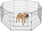 Puppy Playpen - Foldable Metal Exercise Enclosure - Indoor/Outdoor Fence by PETMAKER
