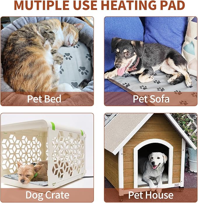Dog Heating Pad 28x18in with Smart Thermostat Switch and Power Line Protection - Image 7