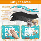 Pet Dog Cat Food Mat, Animal Paws Absorbent Waterproof Placemat - Image 5