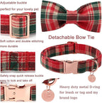 Christmas Plaid Dog Collar - Image 3