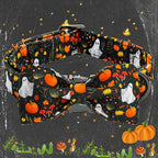 Elegant little tail Fall Dog Collars, Ghosts Pumpkin Print Halloween Pet Collar - Image 3