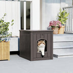 Litter Box Enclosure, Waterproof & Weatherproof Plastic Cat House - Image 6