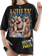 Custom Bootleg Rap Shirt with Photo Text, Vintage Custom Picture Shirt by 68PHALO